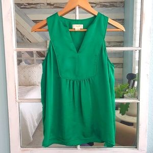 Anthropologie Green Tank Top